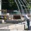Domed Instant Storage Shelter , Warehouse Tent , Fabric Shelter Built on Knee Wall , Car Garage Tent