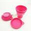 16112 Folding Silicone Cup With Lid, Colorful folding silicone cup with lid,OEM Logo folding silicone cup with lid