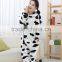 flannel cartoon adult animal jumpsuit animal pajamas jumpsuit cow design