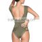 ladies fashion side cut out one-piece