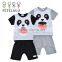 Wholesale top quality 100% cotton children wear panda summer kids garments