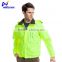 unisex hi vis reflecive led safety biker green colour rain jacket