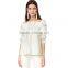 Soft allover puckered weave mint linen stripe blouse