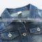 Solid color boys casual style kids denim jacket