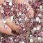 Outstanding light rose rhinestone hotfix for shoes, garment and bags