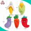custom 5 pack of vegetable plush toy & plush vegetables