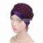 Muslim Women Lace Hats Arab Turban Skullies Beanies Islamic Velvet Pearl Turban Cap