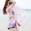 Big Size Thin Fabrics Silk Scarf Women Silk Chiffon Scarves Fashion Floral Pattern Sunscreen Shawl