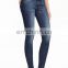 Long fashion light blue denim jeans for women