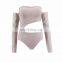 2018 New design wholesale pink long sleeve bandage off shoulder sexy lady bodysuit