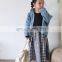 2020 girls skirt autumn and winter Japanese parent-child wear girls plaid stitching dress