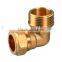 OEM high quality brass screw compression fittings for copper pipe