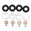Car  16PCS FUEL INJECTOR SEAL+PROTECTORS+WASHER+O-RING FOR PEUGEOT 207/ 307/ 407 1.6 HDI 2004 Car 198299