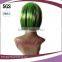 cheap short green and black carnival bob cut party wigs