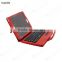 bluetooth keyboard for iPad Mini,red Removable plastic keyboard with synthetic leather case
