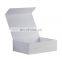 Custom white color foldable empty magnetic flap hamper gift boxes