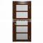 solid core wood interior dark wood front door with glass modern flush mount prehung room door