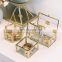 Jewelry Box Storage Luxury Glass Acrylic Gift Bracelet Necklace Jewellery Ring Box Jewelry Organizer for Jewelry New Gold Metal