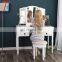 Bedroom Furniture Hair Dresser Makeup Dressing Table With Mirror And Stool