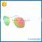 transparent frame sunglasses with ice-blue mirror lens, colorful custom sunglasses