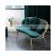 Simple Modern Iron Sofa Chair Milk Tea Shop Double Creative Leisure Sofa Chair Velvet Leisure Chair