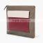 color block genuine leather envelope clutch bag zip wallet with slide outside pocket for student and ladies
