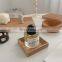 Nordic Wooden Serving Tray Water Ripple Wood Beech Bread Board Incense Serving Decorative Tray for Photography Props Home Decor