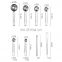 High Quality Wholesale 6 Pieces Stainless Steel Measuring Spoon Set