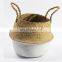 HBK handmade flower pot  toys clothes Seagrass Belly rattan launder Basket for kid