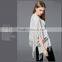 2016 latest design shawl summer hollow loose knit short-sleeved V-neck women fringed shawl