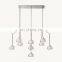 American Style Modern Decorative Wedding Decor Hotel Candle Hanging Iron Copper Pendant Light Led Chandelier