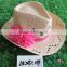 natural cowboy straw hats with hollowed-out figure