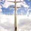 20M 25KN GR 65 Transmission Poles windproof 30m / S With Cross Arm Painting
