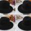 Black /Brown 56-58cm Popular European style wool dome hat cheap mens vintage fedora hats wholesale