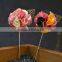 Fashion Lapel Fabric Flower Handmade Boutonniere Brooches Pin Stick Mens Accessories