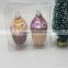 cupcake shape glass hanging christmas tree ornaments