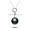 Attractive Fashion Black Pearl Pendant Necklace FQ-1201