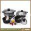7pc cast aluminium cookware set