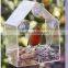 Acrylic Window Bird Feeder House with Sliding Feed Tray