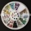 Colorful and come in a wide variety and assorted colors Flat Back Facet Rhinestones Wheels 3D Nail Art Decorations