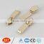 fashion custom logo puller light gold metal zipper slider