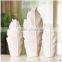 Set of 3 modern brief abstract china ceramic white tall vase for hotel decor