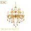 French crystal copper chandelier