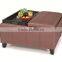 Rattan storage ottoman with table function FD-K301