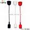 E27 Socket Silicone Ceiling Lighting Parts With Colored Fabric Wire