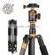 Q888C beike Qingzhuang lightweight carbon fiber camera tripod recommend tv joint stand w tripod bag quick release plate mount