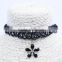 Wholesales handmade black line choker jewelry five petals tattoo necklace