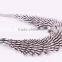 2016 Nice quality wholesale irregularity shape multilevel antique silver oblate snake chain necklace jewelry GJ-073