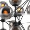 Hot Sell Modern Modo Pendant Black Metal With Amber Glass Chandelier Lighting