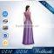 Fashion Tulle Ruche Lace Long Purple Western Women Cocktail Dresses